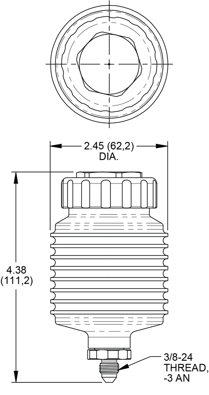 Wilwood Lightweight Reservoir Kit
-Remote Mount Drawing