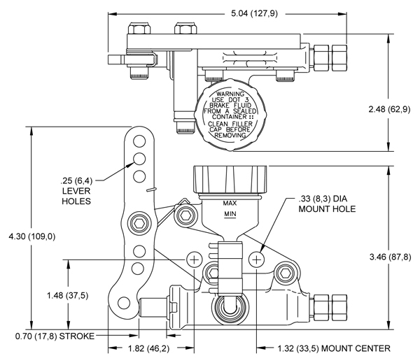 Kart Master Cylinder Drawing