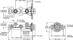 Remote Tandem Master Cylinder Drawing