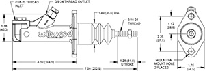 GS Compact Remote Master Cylinder Drawing