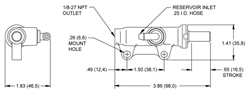 Kart Master Cylinder (RM1) Drawing