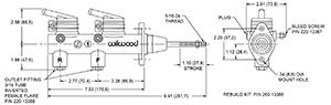 Tandem Remote Master Cylinder Drawing