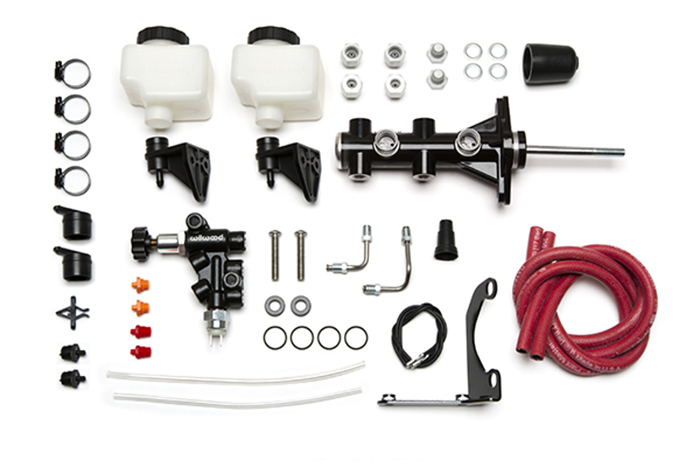 Wilwood Remote Tandem M/C Kit w/Pushrod, Bracket and Valve