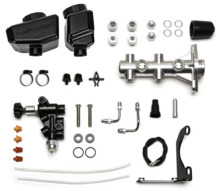 Wilwood Remote Tandem M/C Kit w/Brkt and Valve (Angled)