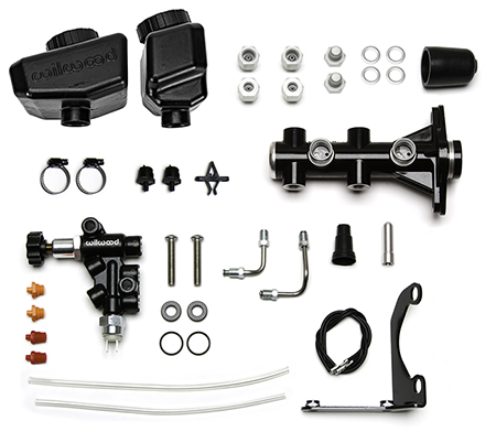 Wilwood Remote Tandem M/C Kit w/Brkt and Valve (Angled)