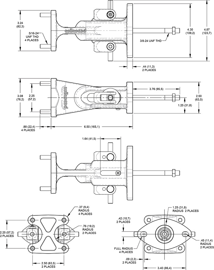 Universal Tandem Mount Balance Bar Assembly Drawing