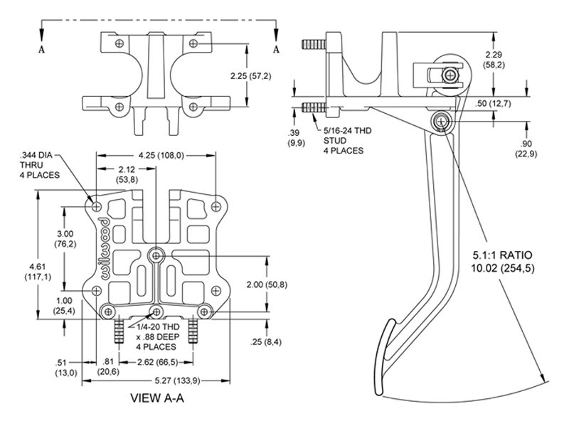 Wilwood Disc Brakes - Pedal No: 340-5180