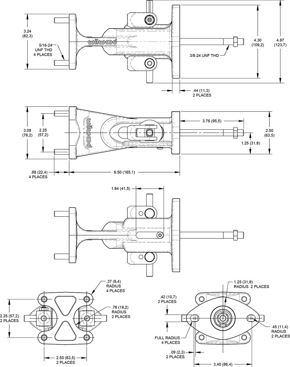 Balance Bar to Tandem Mount Adapter assembly. Drawing