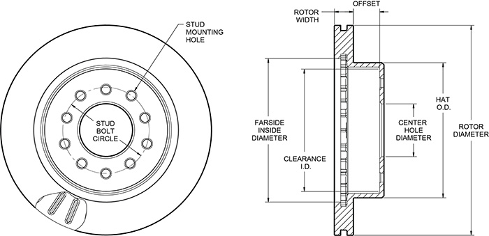 Ultralite HP 32 Vane Rotor & Hat Drawing