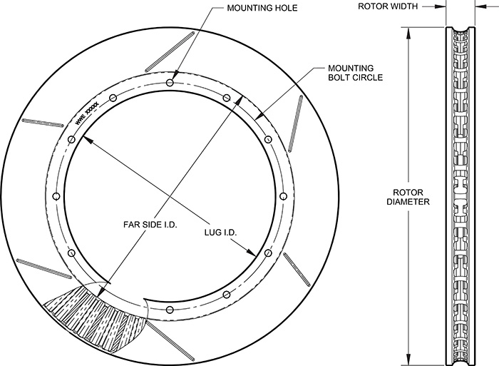 GT 72 Staggered Vane Rotor Drawing