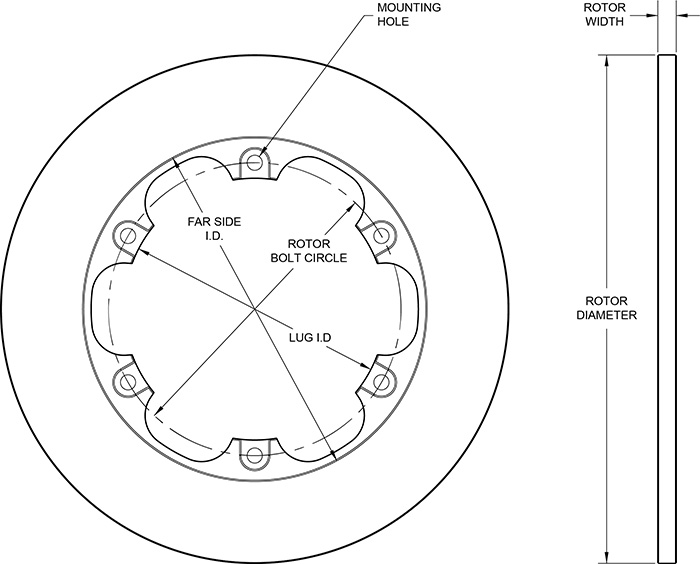 Solid Iron Rotor Drawing