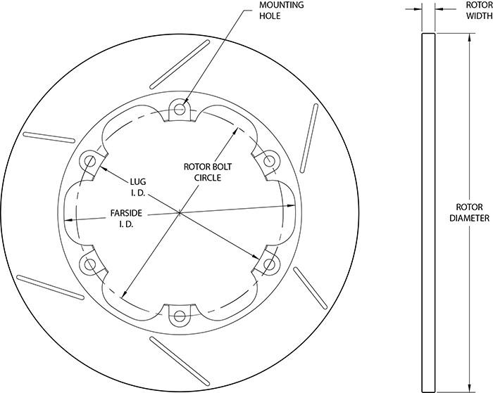 GT Solid Iron Rotor Drawing