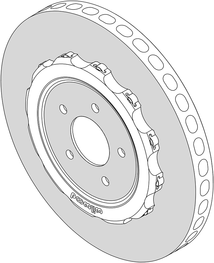 C/SiC Rotor & Bobbin Mount Hat Assembly Drawing