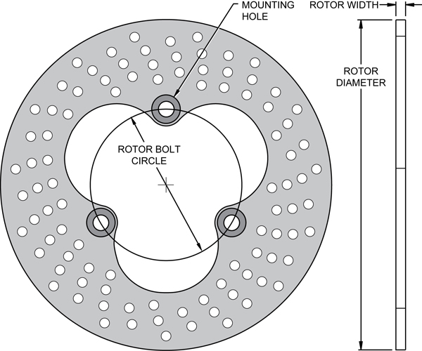 Aluminum Sprint / Midget Rotor-3H Drawing