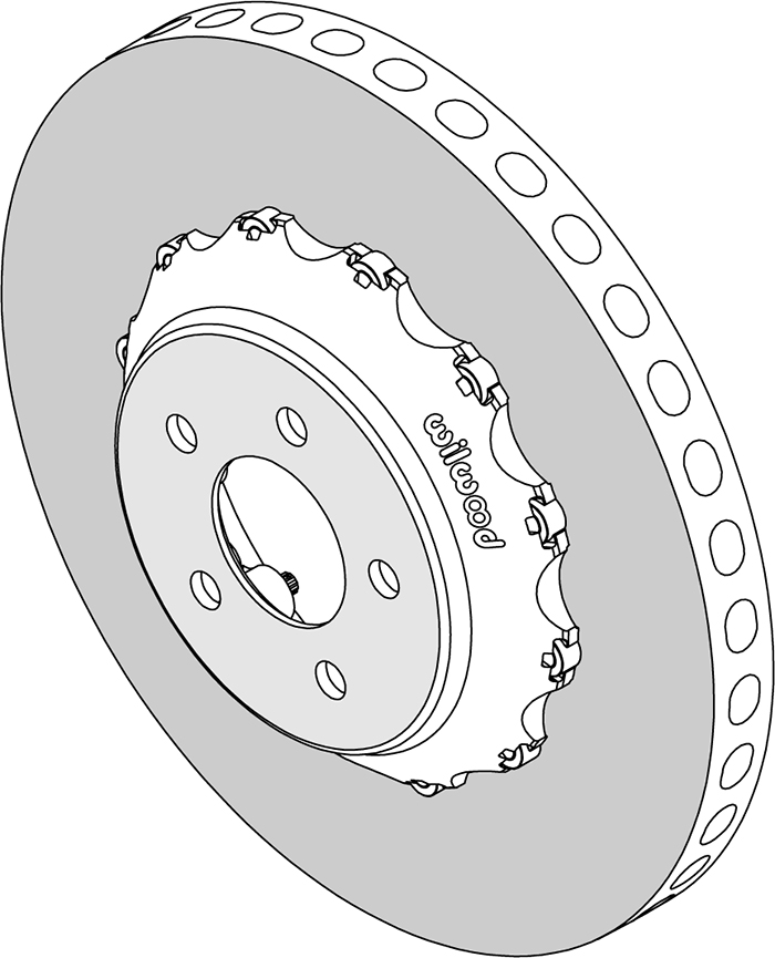 C/SiC Rotor & Bobbin Mount Hat Assembly Drawing