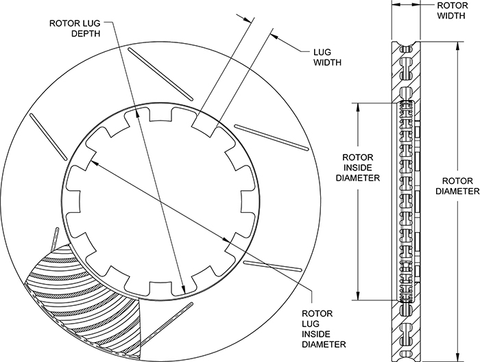 GT 72 Curved Vane Rotor Drawing