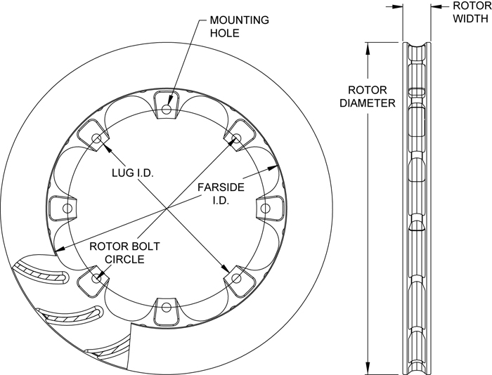 ULHD 16 Curved Vane Rotor Drawing