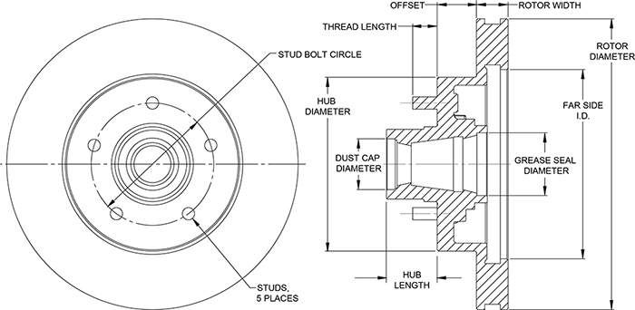 HP Hub & Rotor Drawing