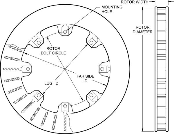 Ultralite 32 Vane Rotor Drawing