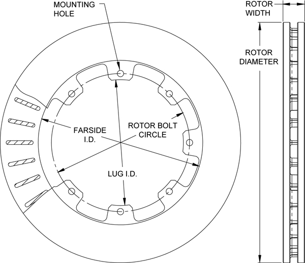 Ultralite HP 32 Vane Rotor Drawing