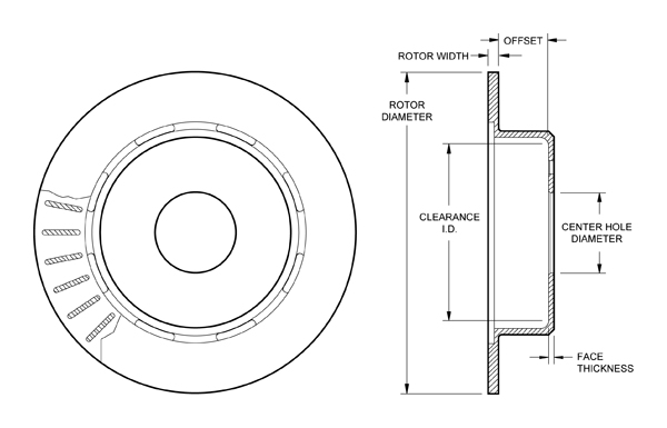 Ultralite HP 32 Vane Rotor & Hat Drawing