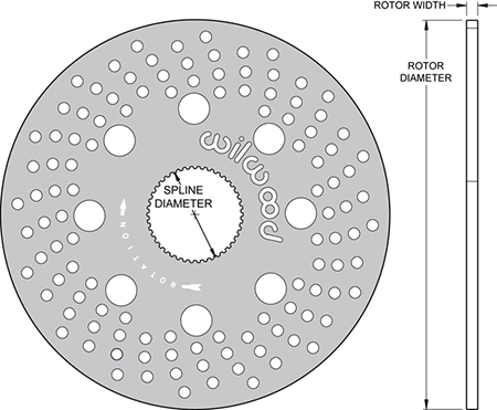 Aluminum Sprint / Midget Rotor-42T Dimension Diagram