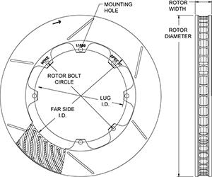 GT 48 Curved Vane Rotor Drawing