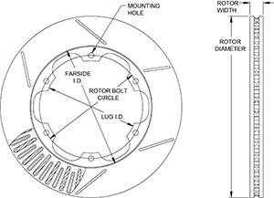 GT 72 Straight Vane Rotor Drawing