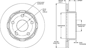 Ultralite HP 32 Vane Rotor & Hat Drawing