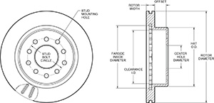 Ultralite HP 32 Vane Rotor & Hat Drawing