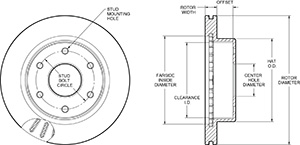 Ultralite HP 32 Vane Rotor & Hat Drawing