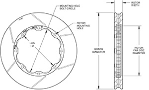 GT 48 Curved Vane Rotor Drawing