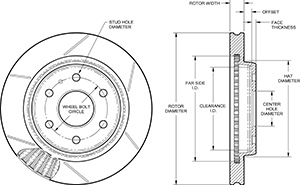 GT Vented Rotor & Hat Drawing