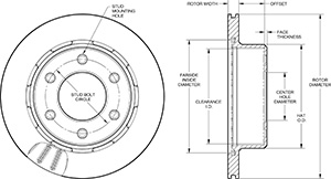 Ultralite HP 32 Vane Rotor & Hat Drawing