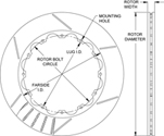 GT 36 Straight Vane Rotor Drawing