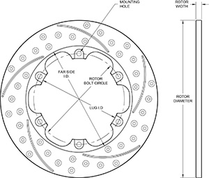 SRP Solid Iron Rotor Drawing
