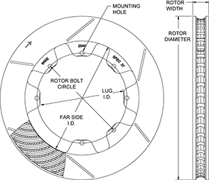 GT 48 Curved Vane Rotor Drawing