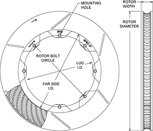 GT 48 Curved Vane Rotor Drawing