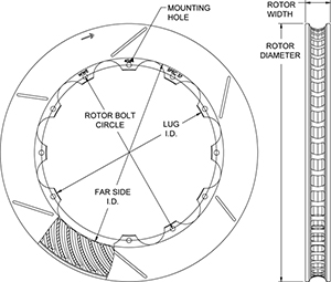 GT 48 Curved Vane Rotor Drawing