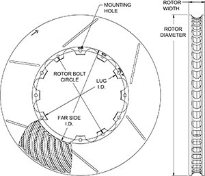 GT 48 Curved Vane Rotor Drawing