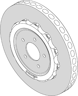 C/SiC Rotor & Bobbin Mount Hat Assembly Drawing