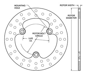 Drilled Steel Rotor Drawing