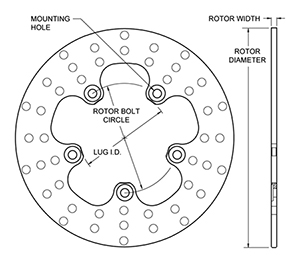 Drilled Steel Rotor Drawing