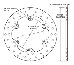 Drilled Steel Rotor Drawing