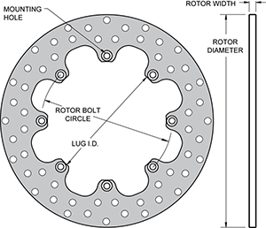 Drilled Steel Rotor Drawing