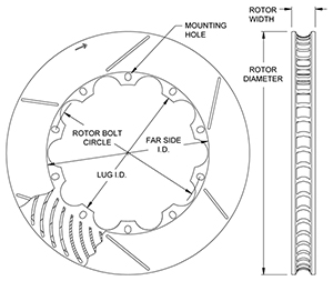 GT 48 Curved Vane Rotor Drawing