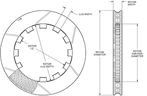 GT 48 Curved Vane Rotor Drawing