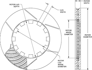 GT 72 Curved Vane Rotor Drawing