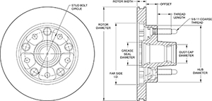 HP Modified Hub & Rotor Drawing