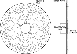 Motorcycle Rotor Drawing